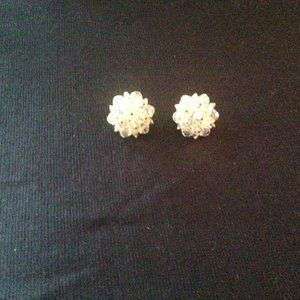 1950's Vintage Crystal Clip-on Earrings